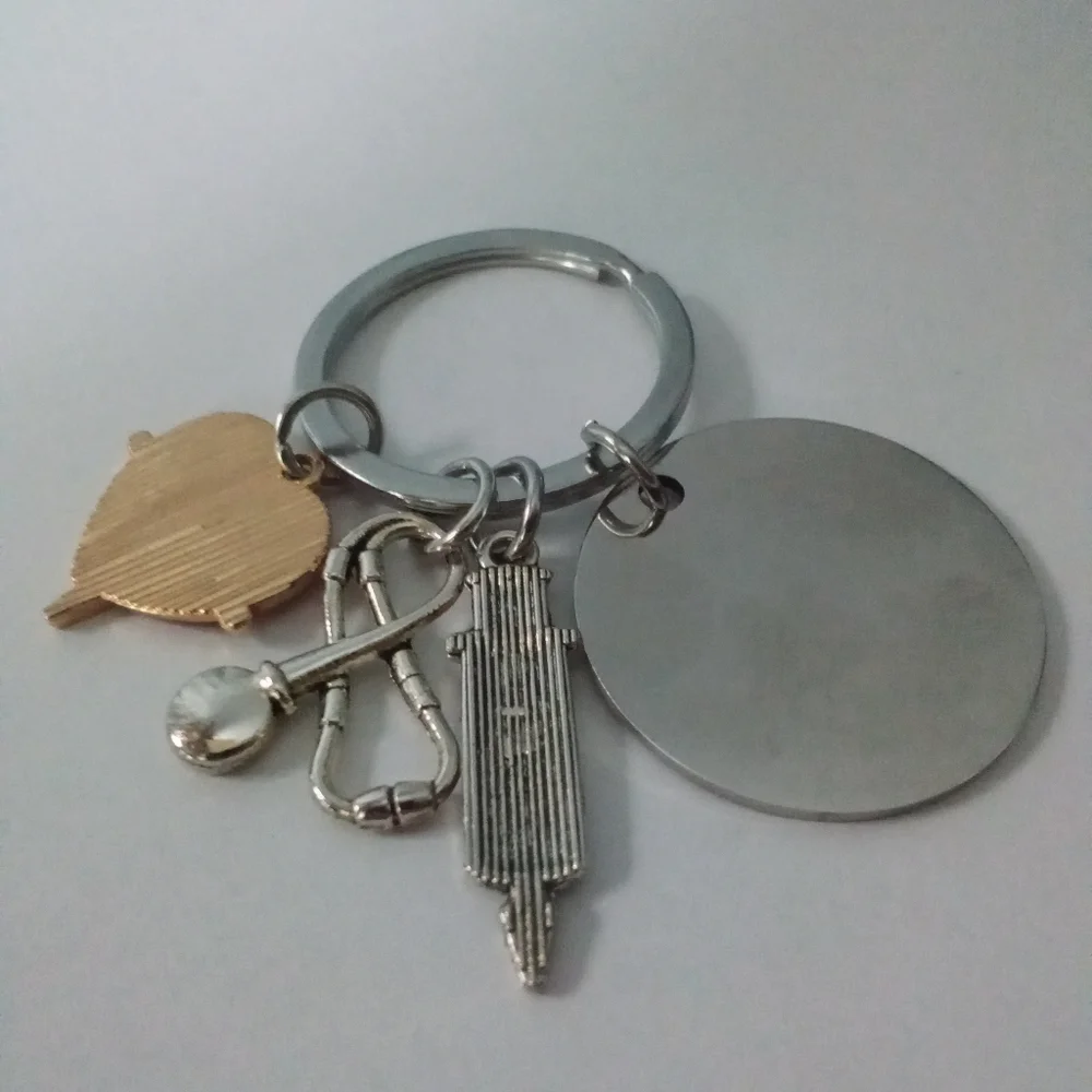 Medical Charm Keychain Nurse / Doctor Inspirational Gift Heart Beat Charm - Picture 5 of 6